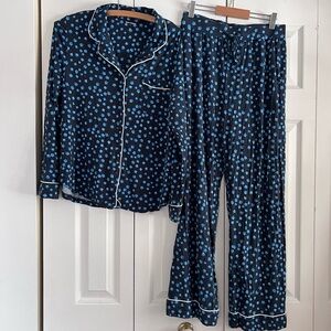 Cozy Earth Floral Women's Bamboo Stretch-Knit Long Sleeve Pajama Set size S